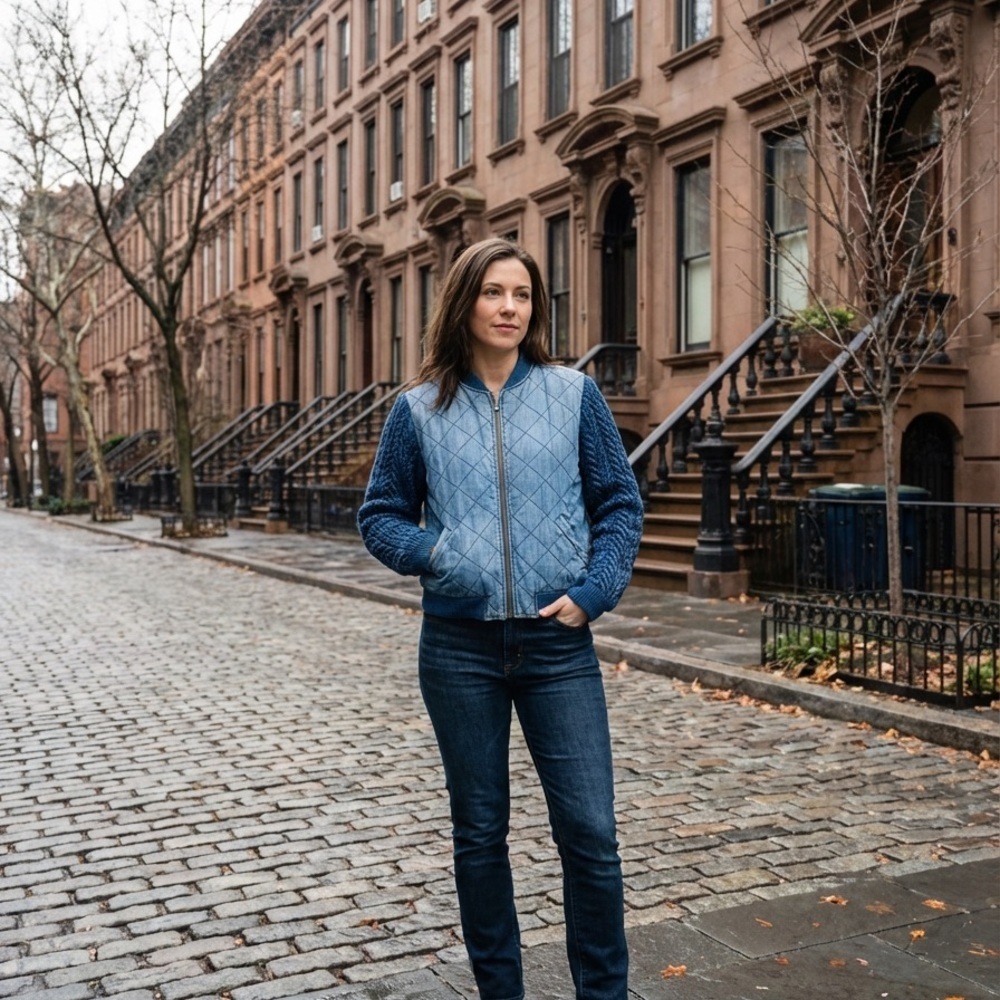Cloth & Stone cloth blue cable knit coat - Picture 7 of 12